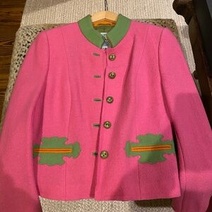 Gaisberger wool pink Austrian jacket sz 6